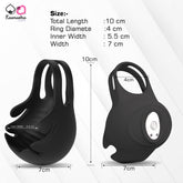 10cm vibrating penis ring measurements - 4cm diameter, adjustable fit